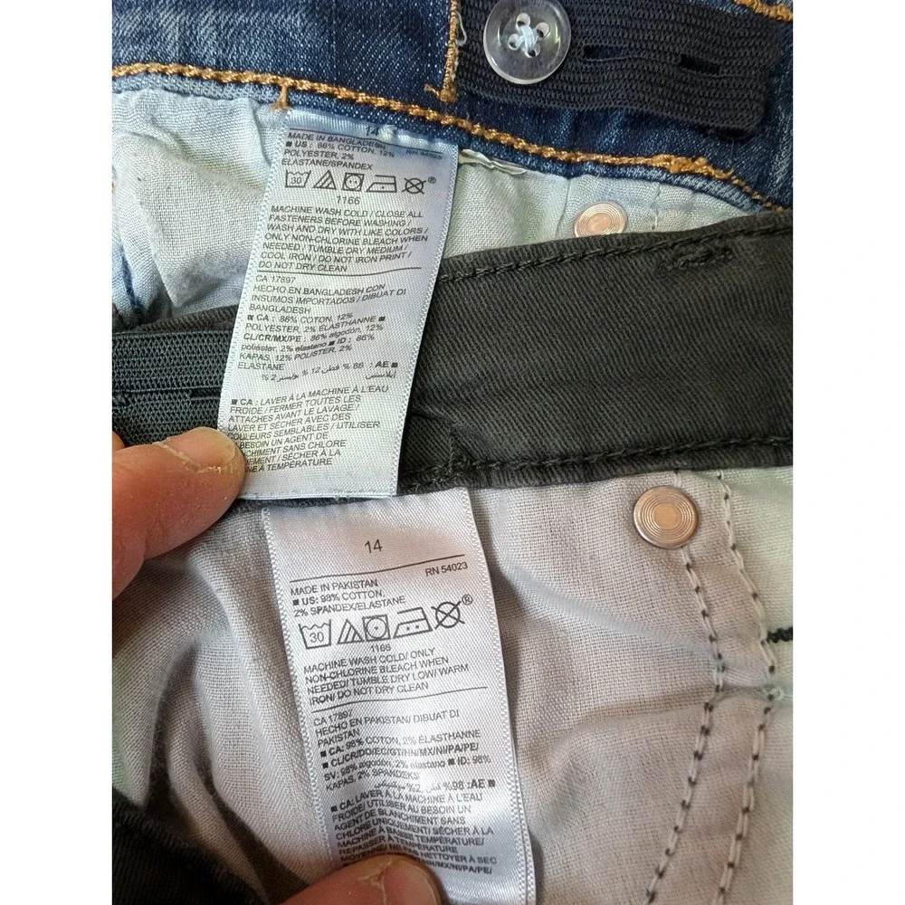 Old Navy Karate‎ Slim Kids Jeans denim/Black  Size 14